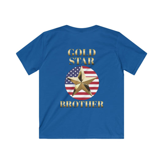 Gold Star Brother Forever Proud Youth Softstyle Tee