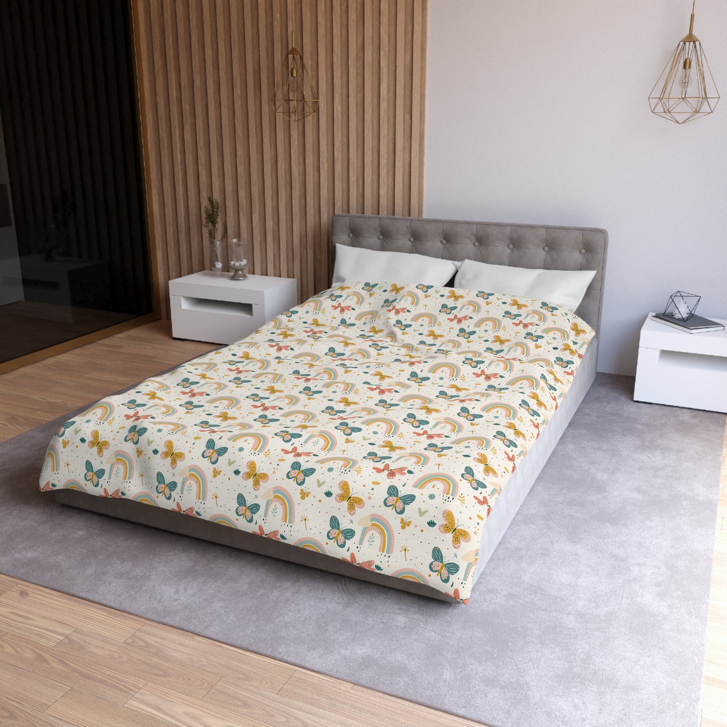Whispering Wings & Rainbows Duvet Bedding Set