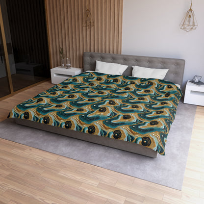 Gilded Ocean Veins Duvet Bedding Set