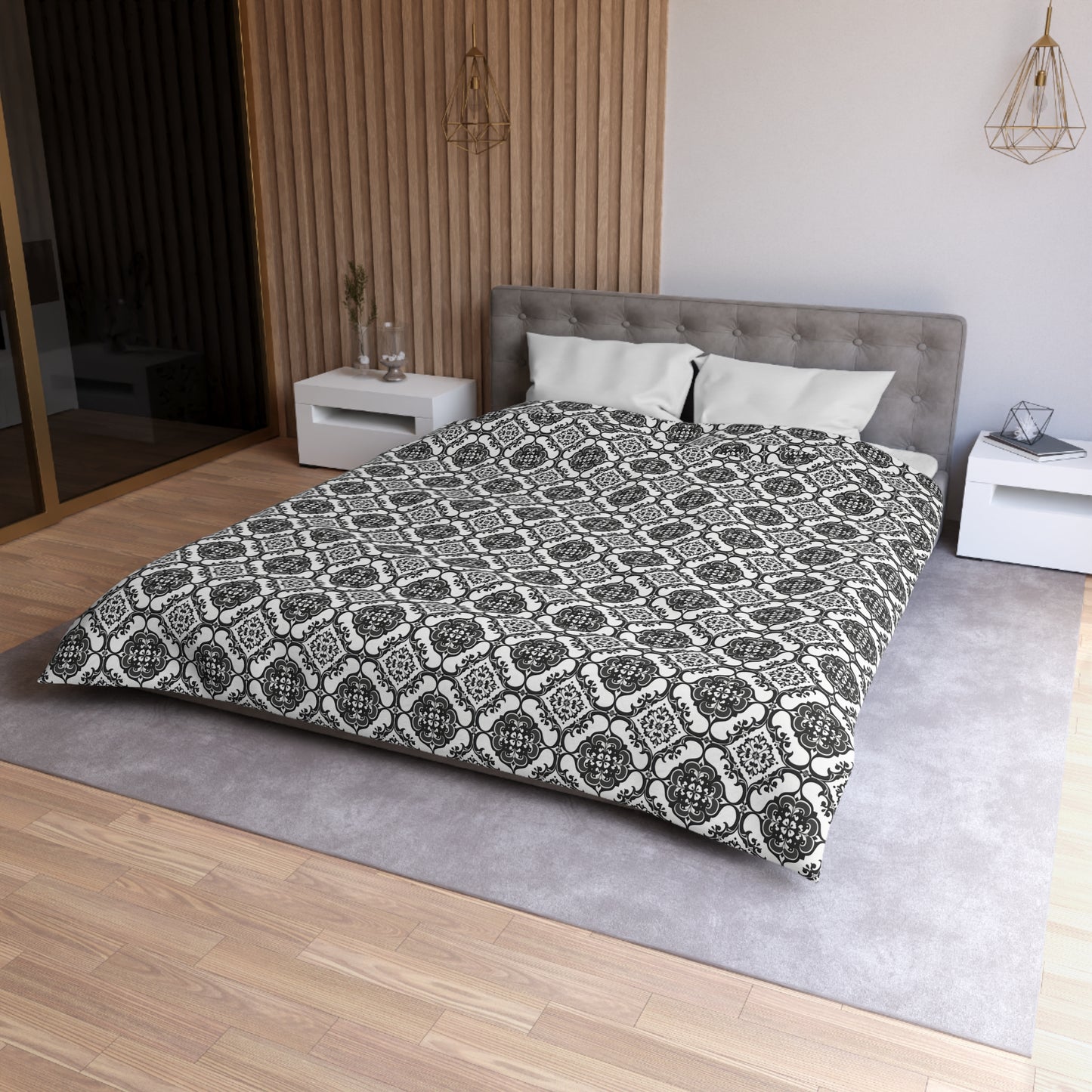 Ornamental Symmetry Microfiber Duvet Cover