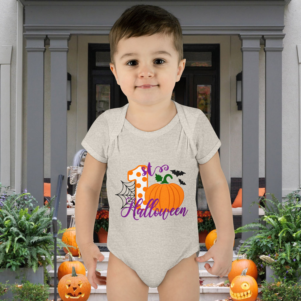 First Halloween (Polka Dots) Infant Baby Rib Bodysuit