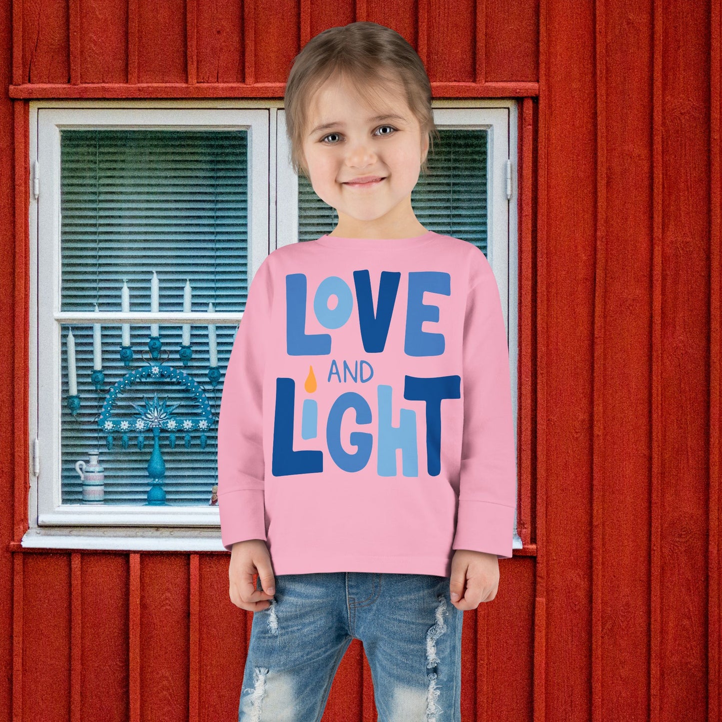 Hanukkah Love & Light 2 Toddler Long Sleeve Tee