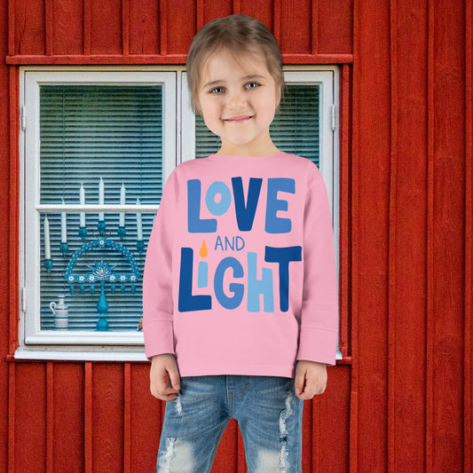 Hanukkah Love & Light 2 Toddler Long Sleeve Tee