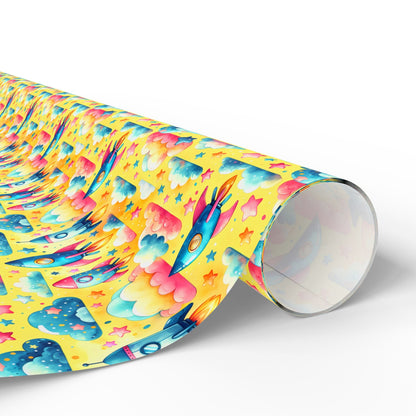 Pastel Rocket Dreams Wrapping Paper