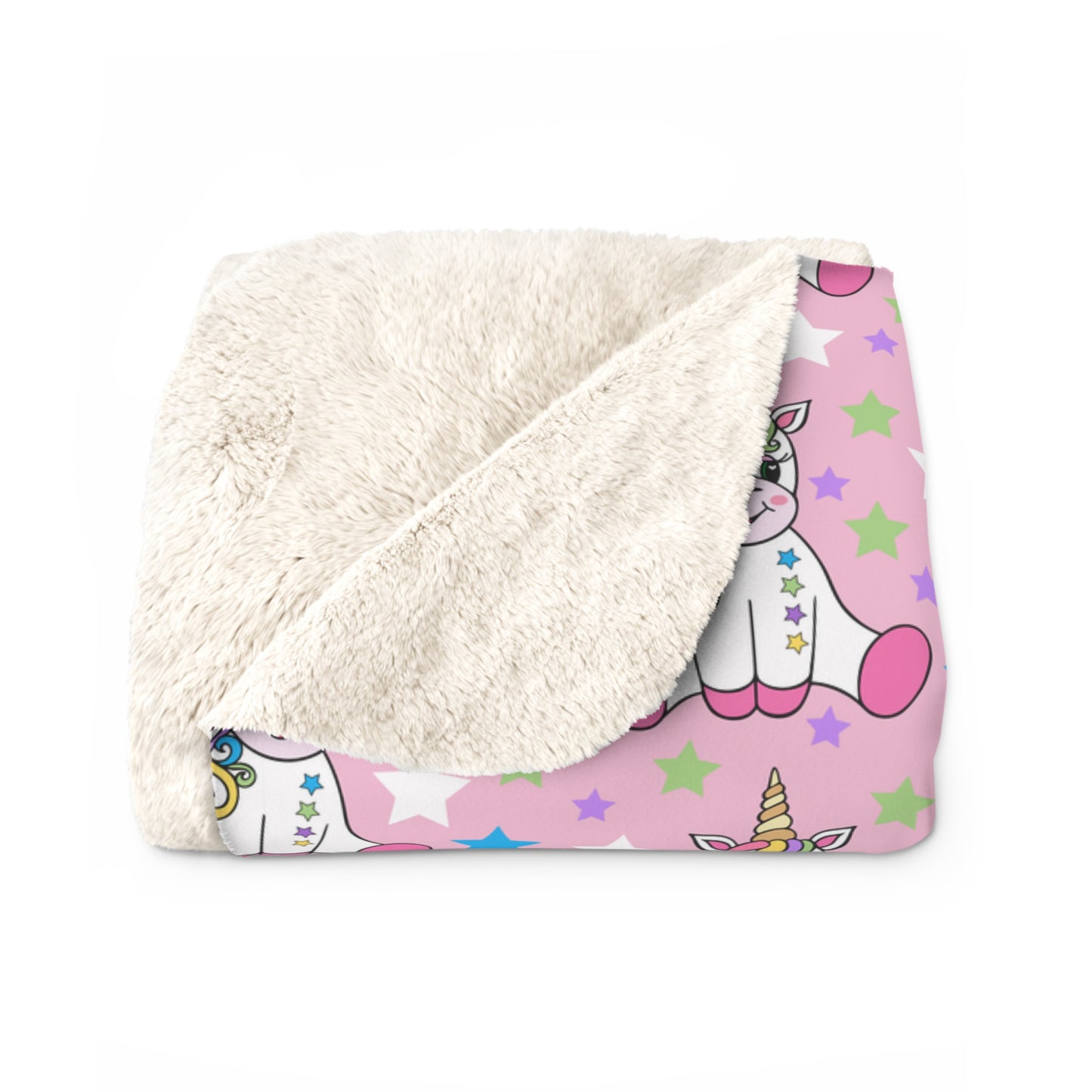 Twinkle Toes Unicorns Sherpa Fleece Blanket