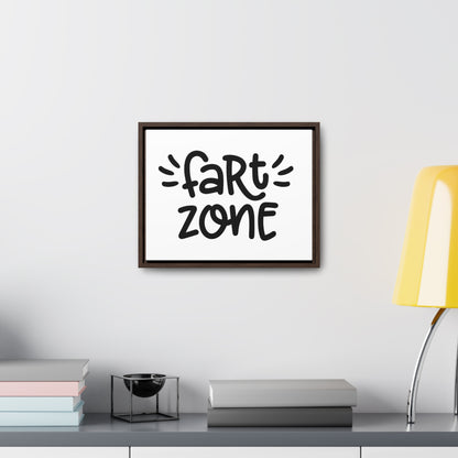 Fart Zone Canvas Wraps, Horizontal Frame