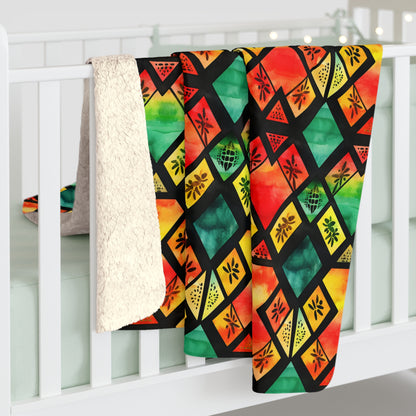 Freedom Flame Sherpa Fleece Blanket