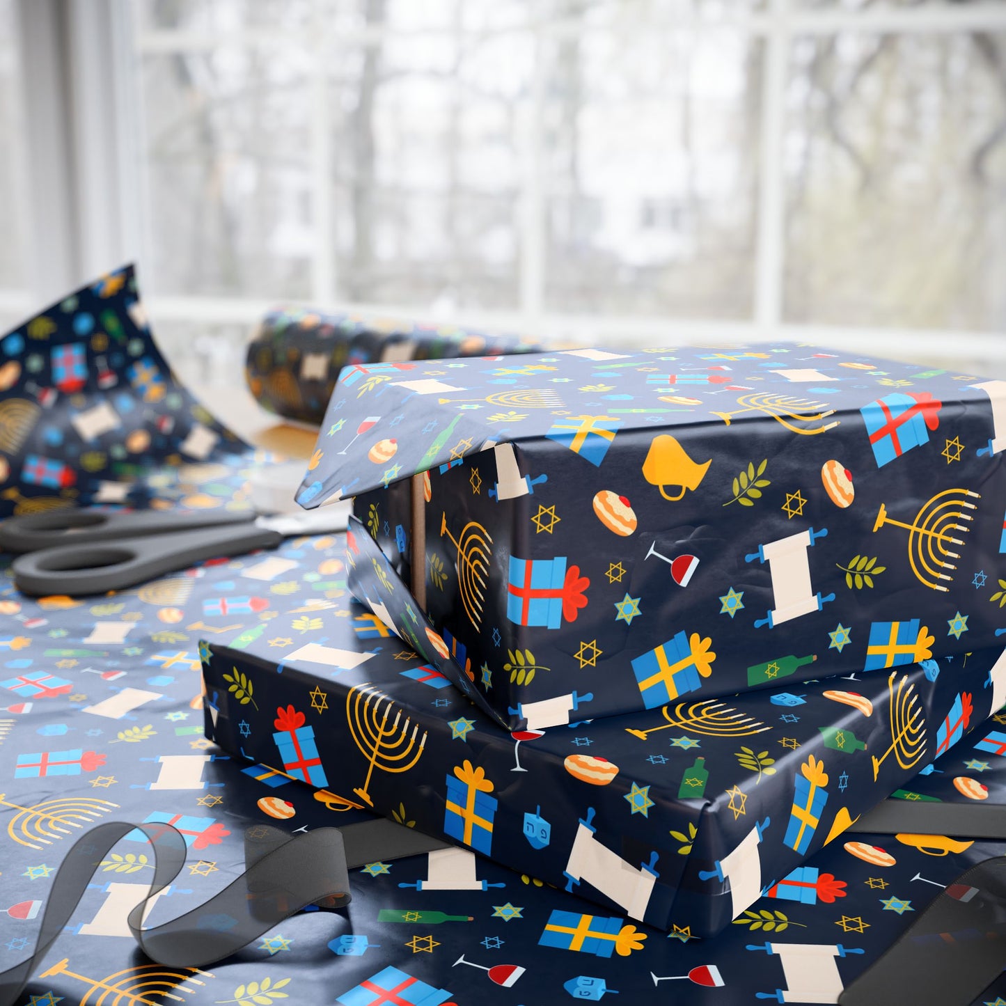 Shine & Celebrate Hanukkah Wrapping Paper