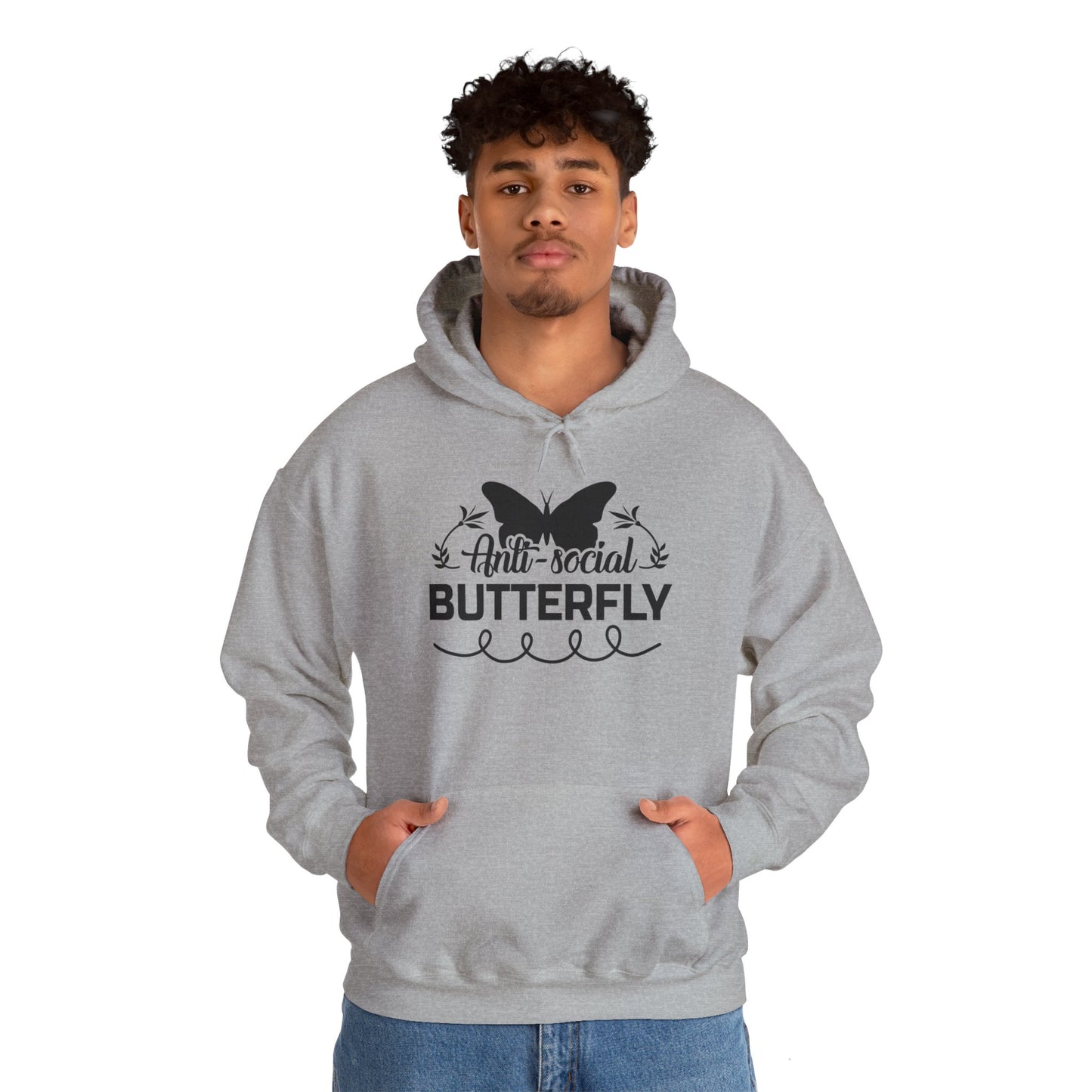 AntiSocial Butterfly Heavy Blend™ Hooded Sweatshirt