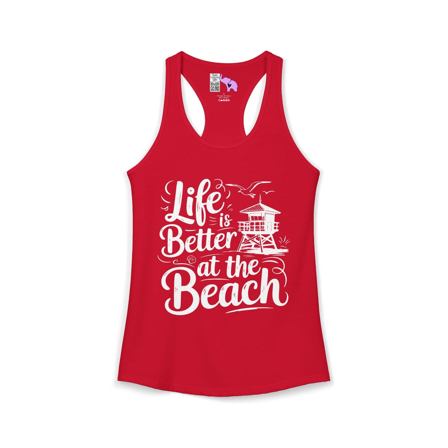 LIfe is Better At The Beach Women's Ideal Racerback Tank