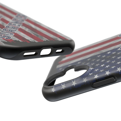 Never Surrender American Flag MagSafe® Compatible Tough Case for iPhone