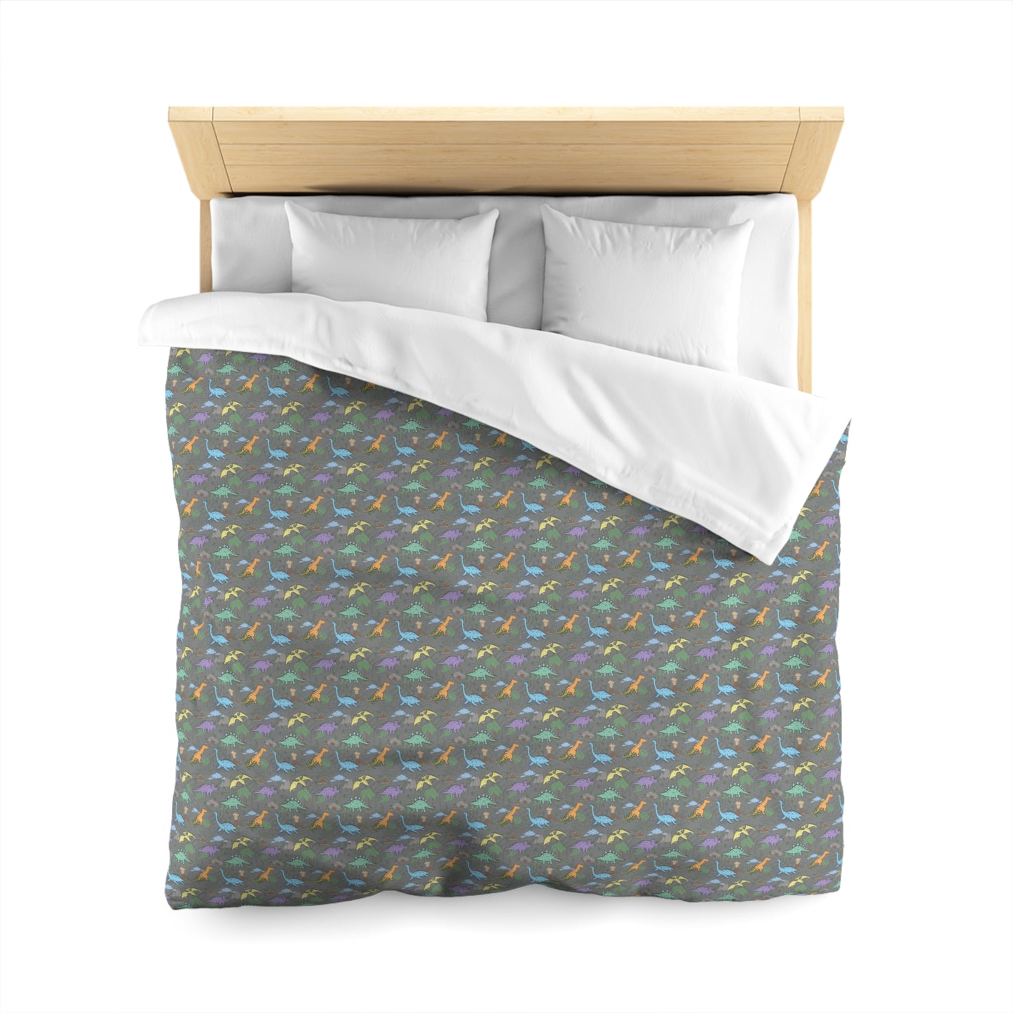 Prehistoric Playtime Microfiber Duvet Cover