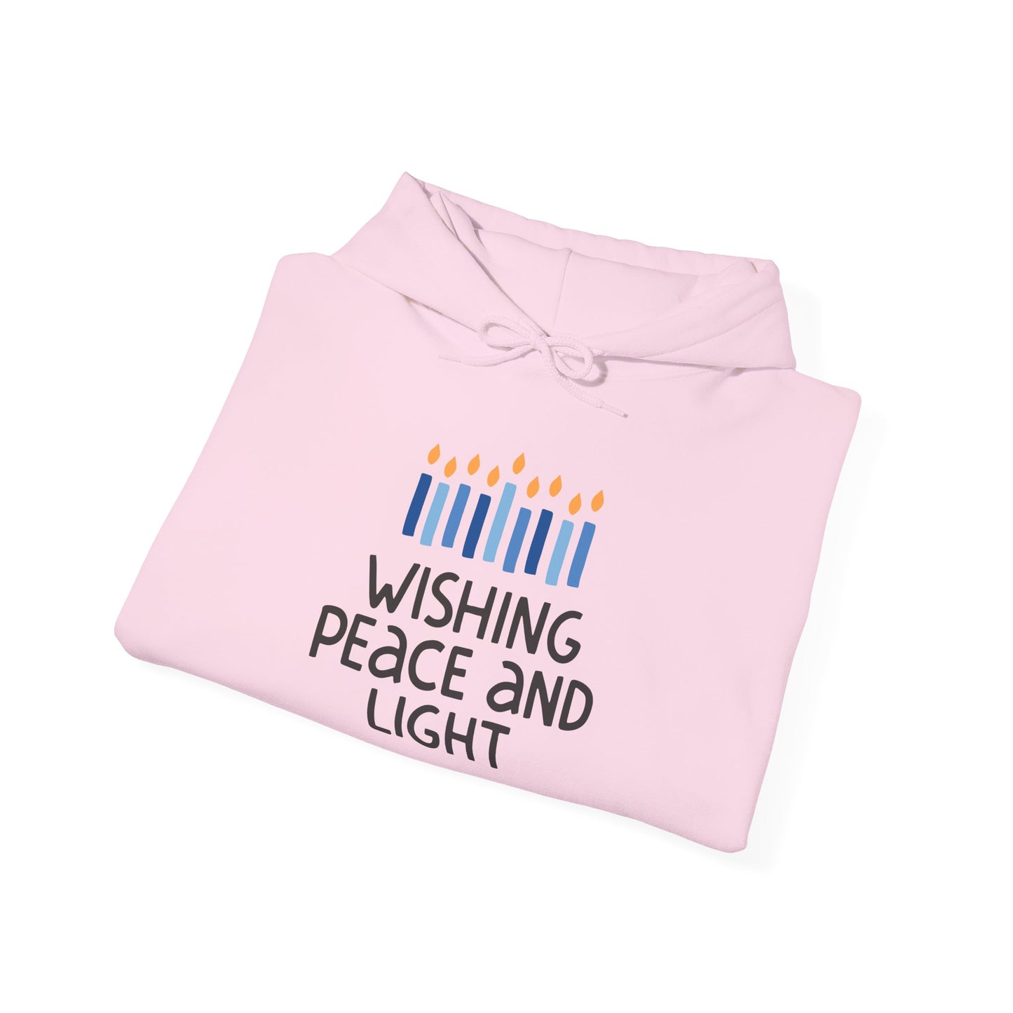 Hanukkah Wishing Peace & Light Adult Heavy Blend™ Hooded Sweatshirt
