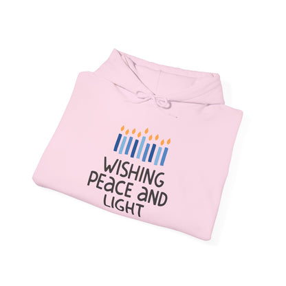 Hanukkah Wishing Peace & Light Adult Heavy Blend™ Hooded Sweatshirt