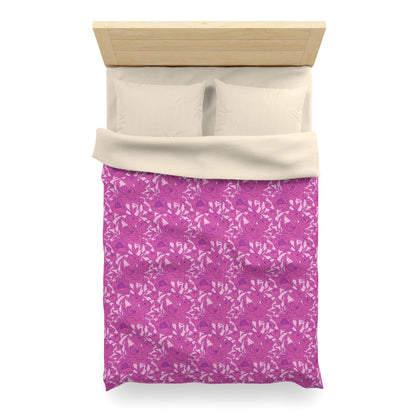 Blush Peony Garden Microfiber Duvet Cover