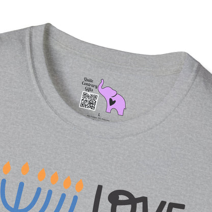 Hanukkah Love & Light 2 Adult T-shirt