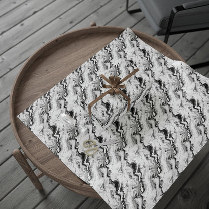 Frost Veil Marble Wrapping Paper