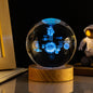 Crystal Ball Night Light: Milky Way, Solar System, Rain Cloud, Astronaut, Christmas, Whale, Heart, Jellyfish