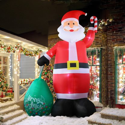 Giant Santa Claus with Gift Bag LED Inflatable