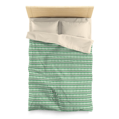 Moss Cairn Stripes Microfiber Duvet Cover
