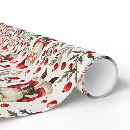 Jingle & Holly Santa Wrapping Paper