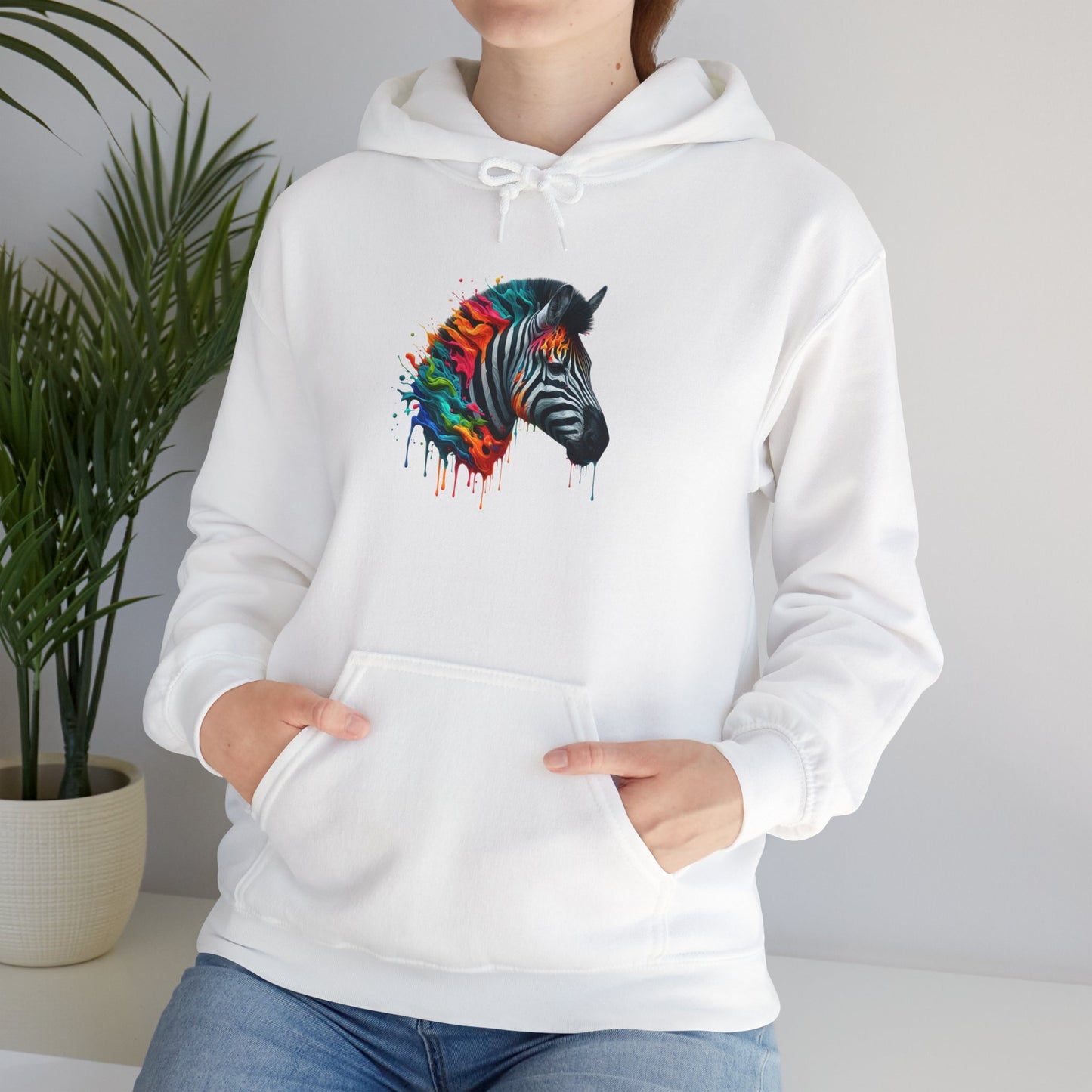 Colorful Zebra Heavy Blend™ Hooded Sweatshirt