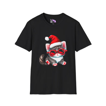 Santa Kitten Adult T-shirt