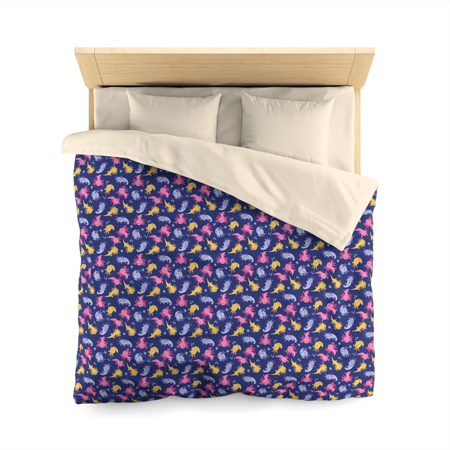 Axolotl Lagoon Microfiber Duvet Cover