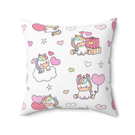 Unicorns of Love Throw Pillow