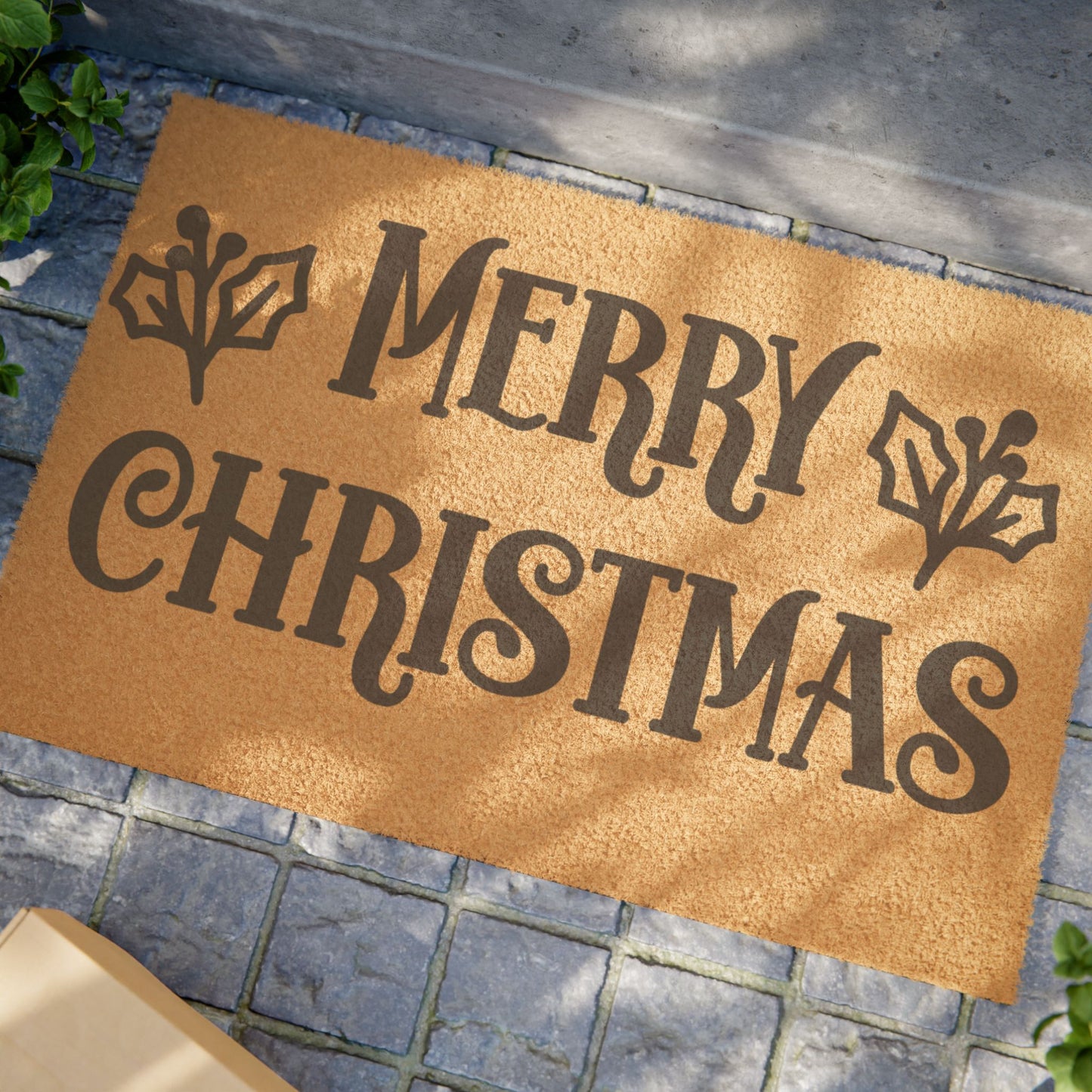 Merry Christmas 3 Coconut Fiber Doormat