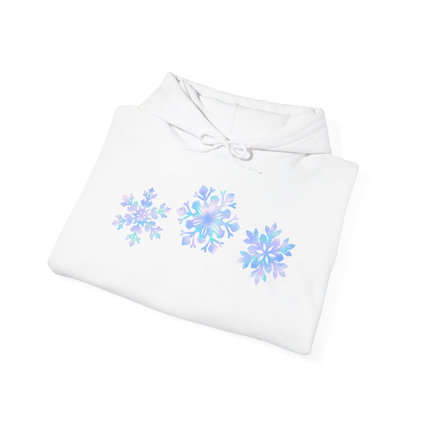 Blue Snowflakes Adult Heavy Blend™ Hooded Sweatshirt