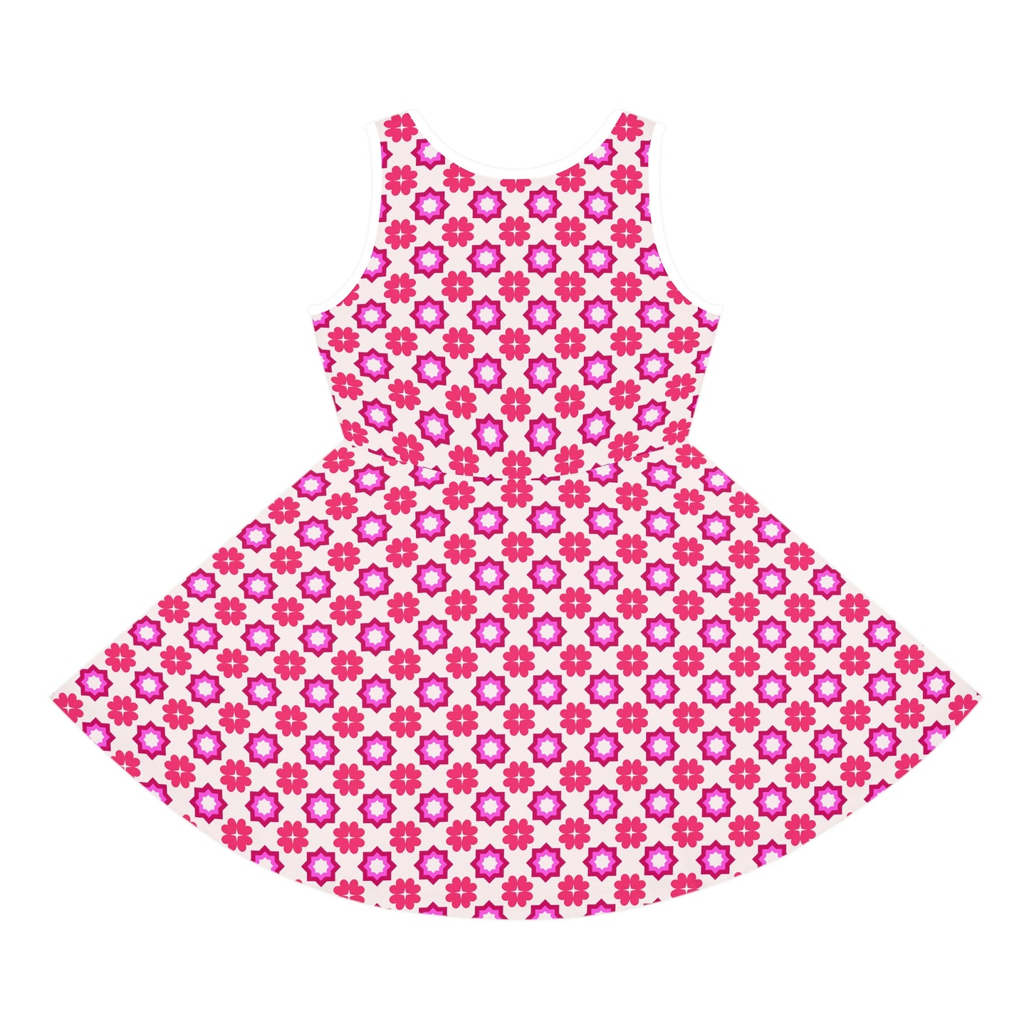 Rosy Star Garden Girls' Sleeveless Sundress