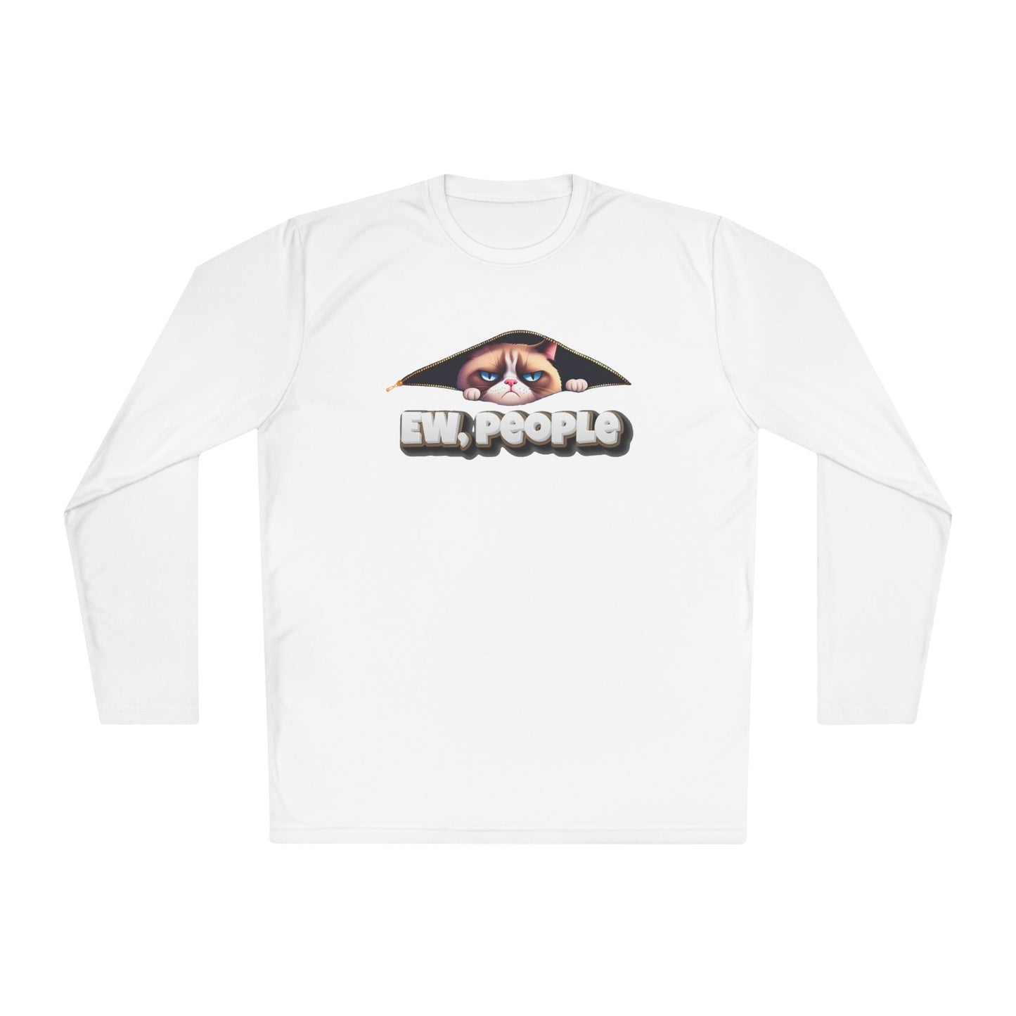 Ew People Grumpy Cat Adult Long Sleeve Tee