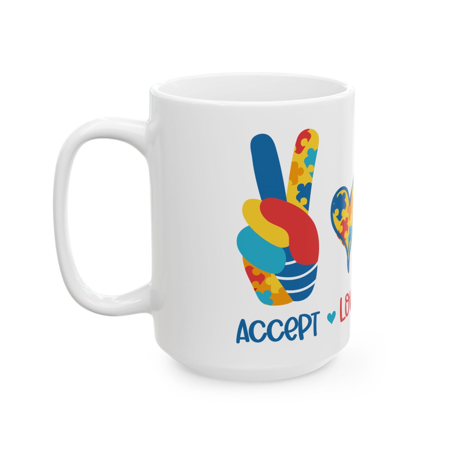 Autism Accept Love Understand Ceramic Mug, (11oz, 15oz)