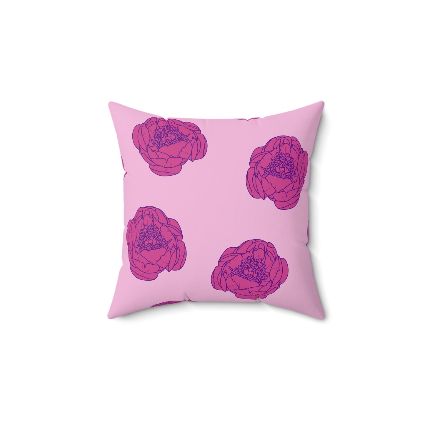 Rosy Dream Peonies Throw Pillow