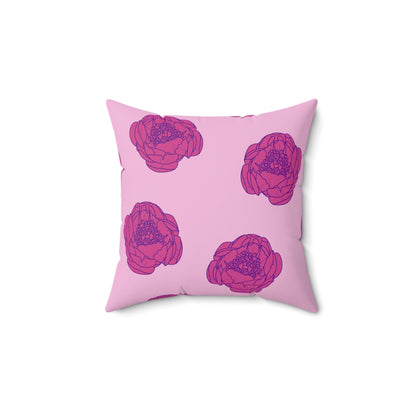 Rosy Dream Peonies Throw Pillow