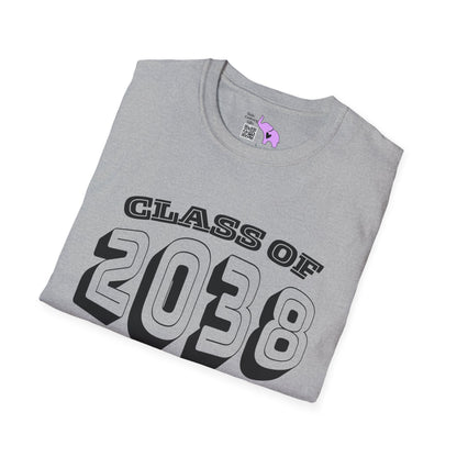 Class of 2038 Unisex Tshirt for 2025/26 Kindergarteners
