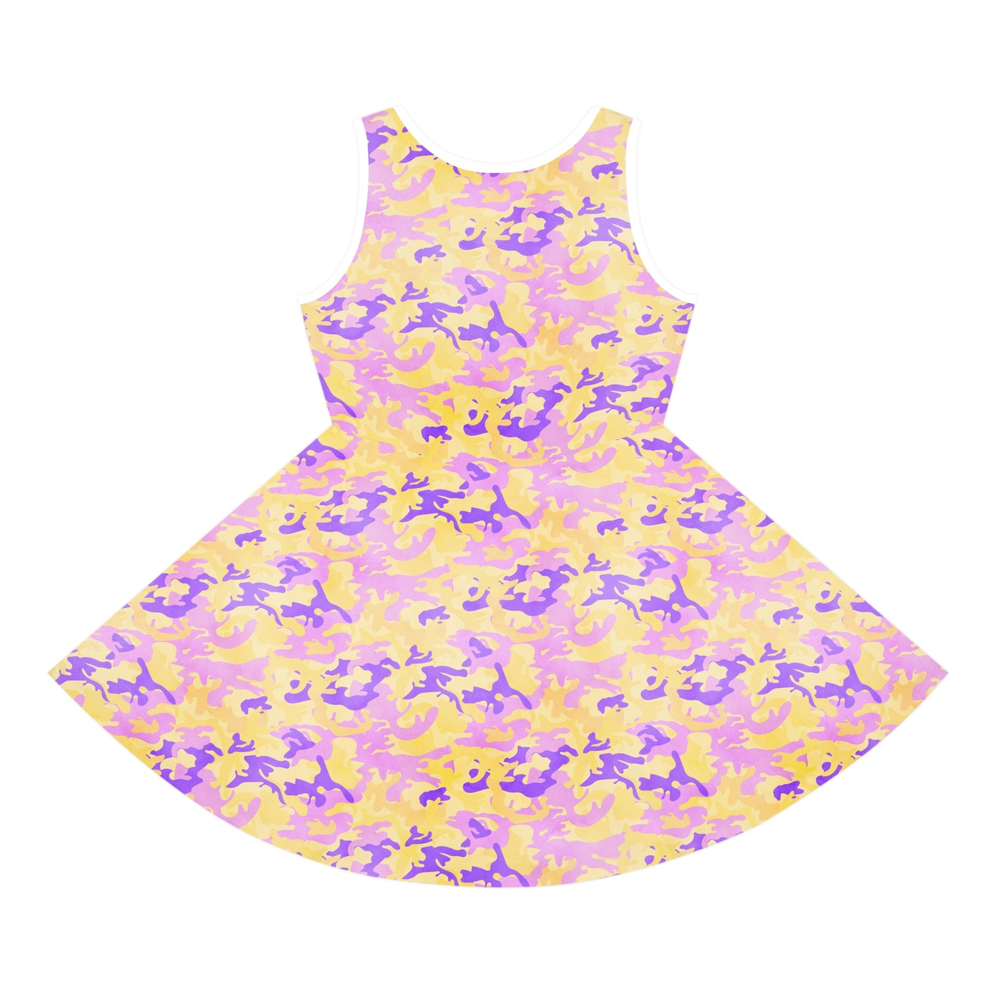Peach Sorbet Camo Girls' Sleeveless Sundress