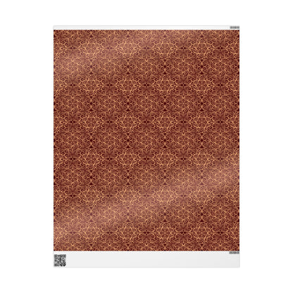 Golden Crimson Mandala Wrapping Paper