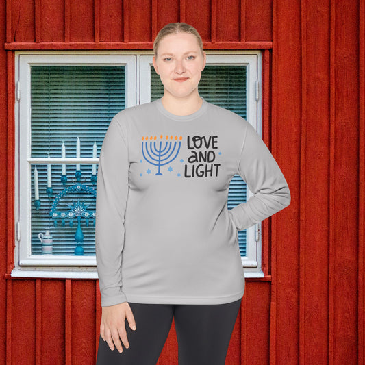 Hanukkah Love & Light Adult Long Sleeve Tee