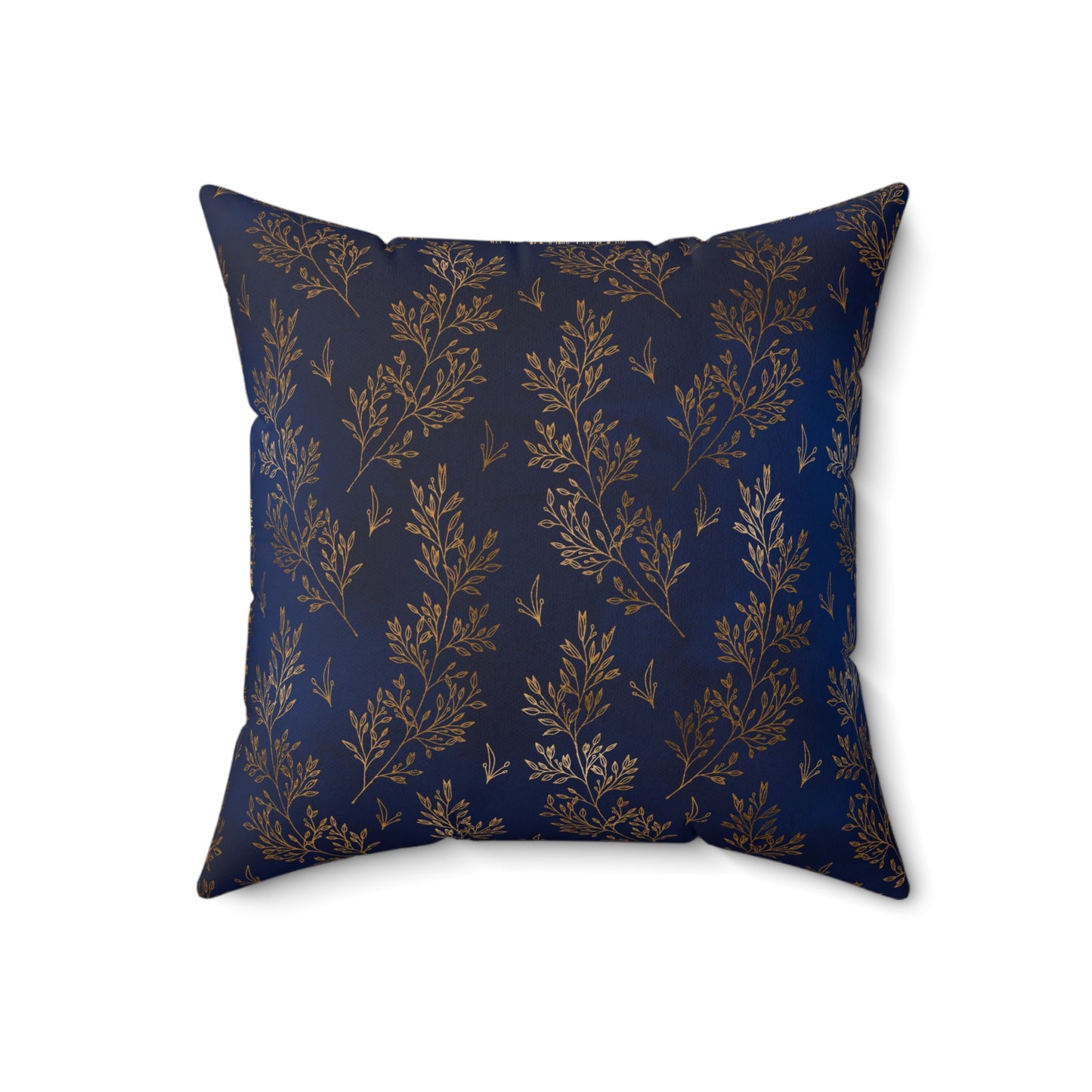 Gilded Twilight Foliage Throw Pillow