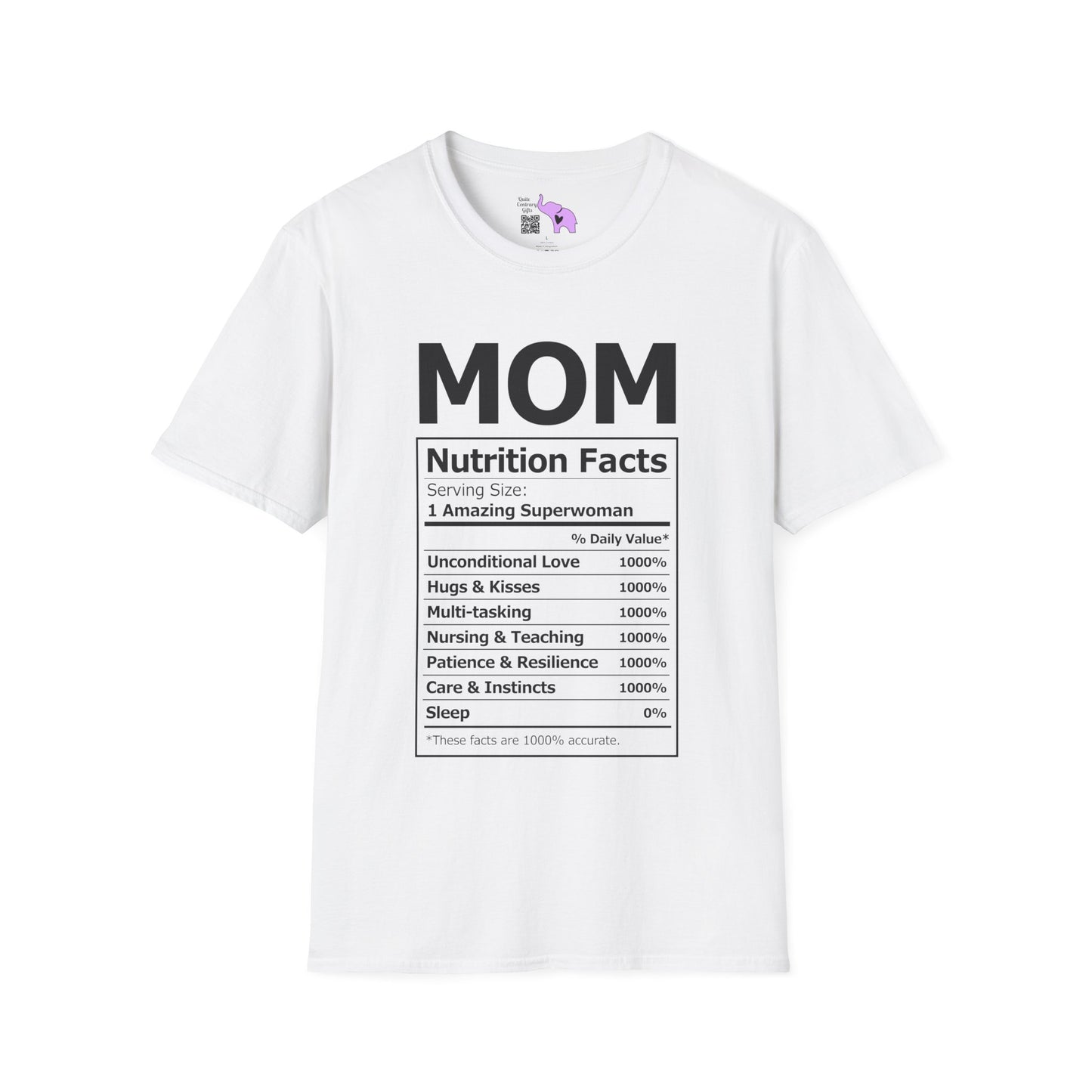 Mom Nutrition Facts Adult T-shirt