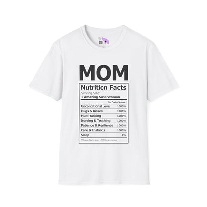 Mom Nutrition Facts Adult T-shirt