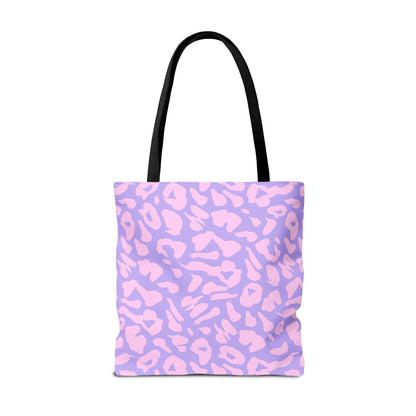 Cotton Candy Cheetah Print Canvas Tote Bag