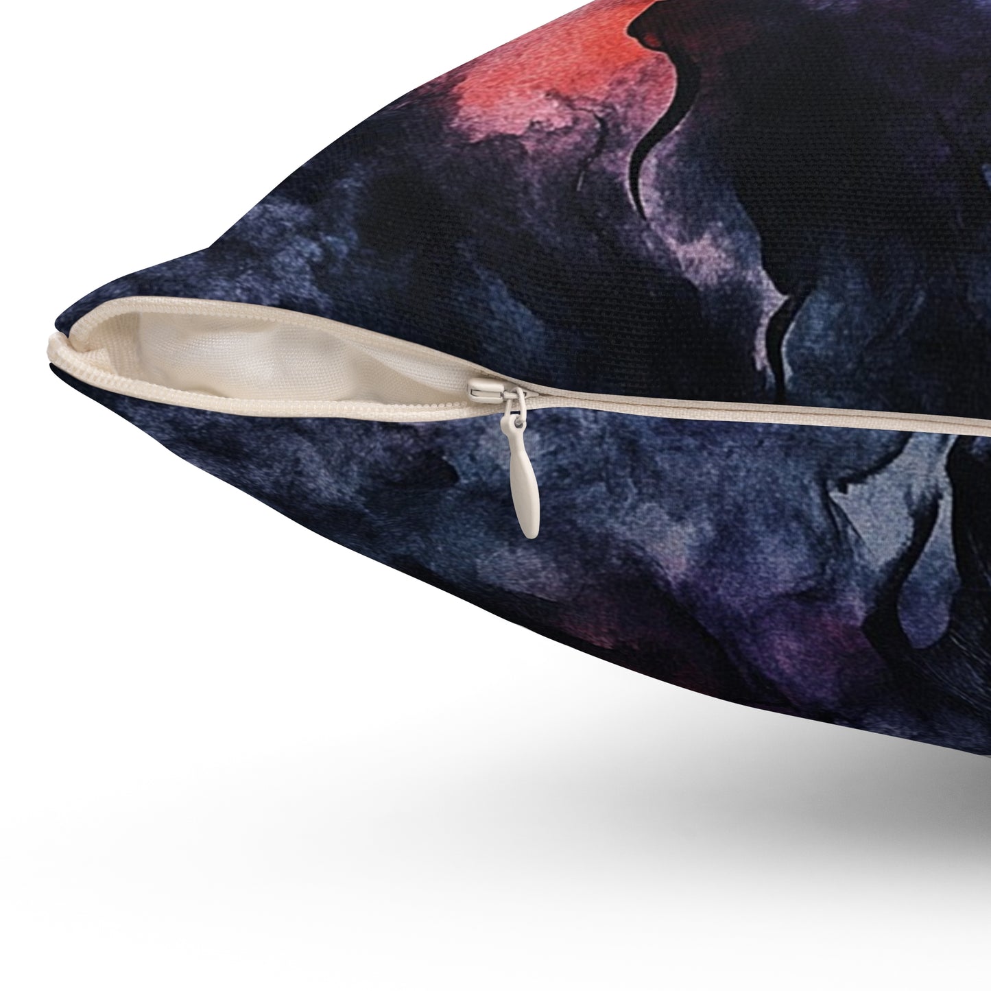Dark Fantasy Watercolor Throw Pillow