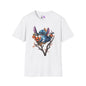 Halloween Stitch in Tree w/Pumpkins Adult T-shirt