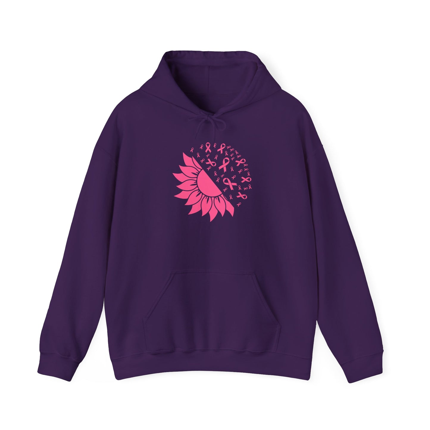 Sunflower & Butterflies Breast Cancer Awareness Adult Heavy Blend™ Hoodie