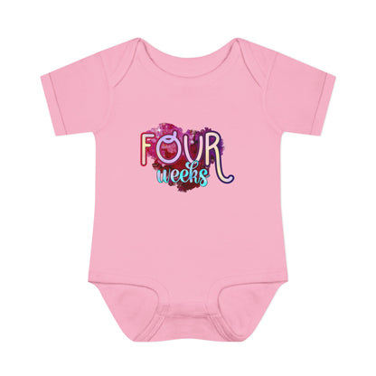 Stardust Baby Milestone Bodysuit-Four Weeks