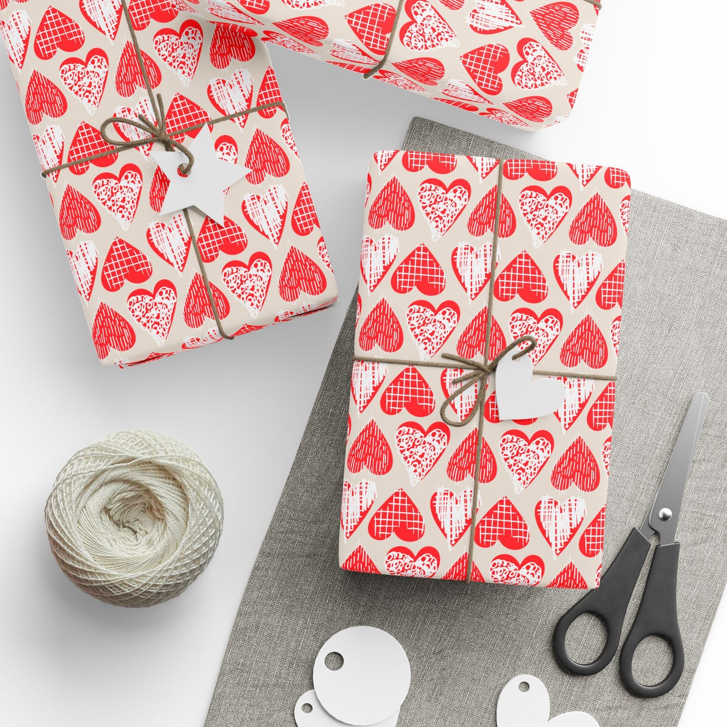 Doodle Hearts Wrapping Paper