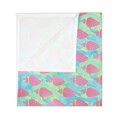 Strawberry Breeze Baby Swaddle Blanket